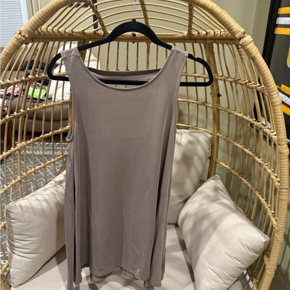 Sleeveless Taupe Dress